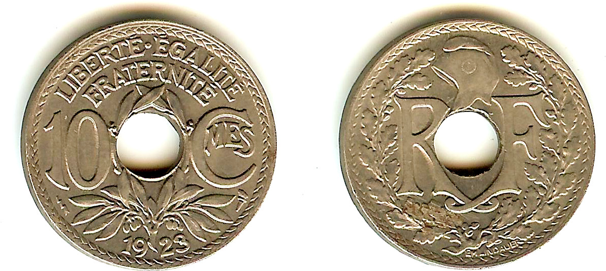 10 Centimes Lindauer 1923 AU